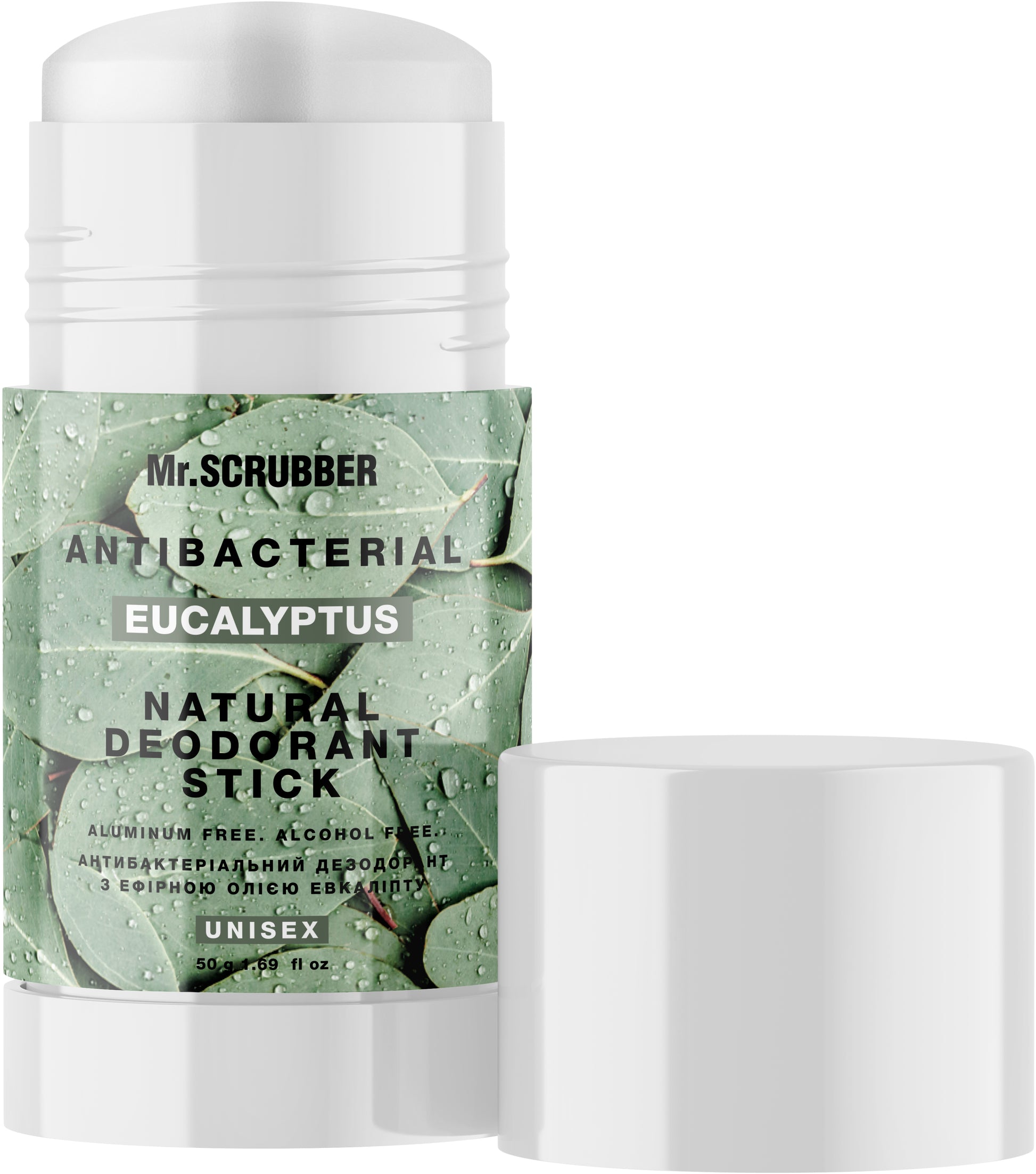 Mr. Scrubber Antibacterial Deodorant Stick with Eucalyptus Essential Oil, 50 mL