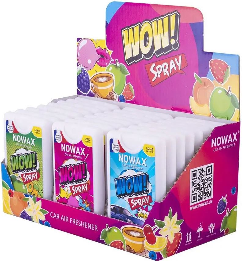 Nowax WOW Spray Air Freshener, Assorted Scents, 18 mL