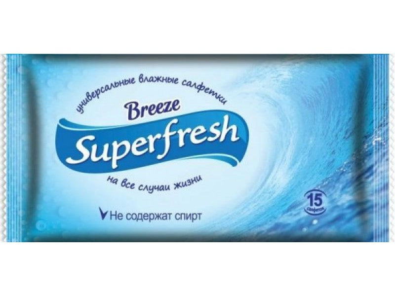 Superfresh Breeze Wet Wipes, 15 pcs - Image 2
