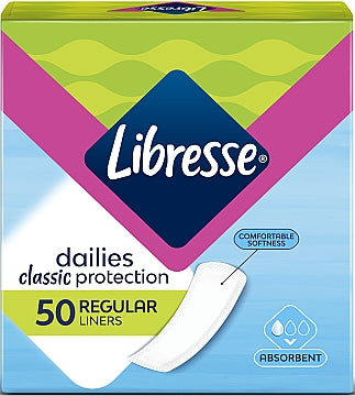 Libresse Classic Regular Panty Liners, 50 pcs
