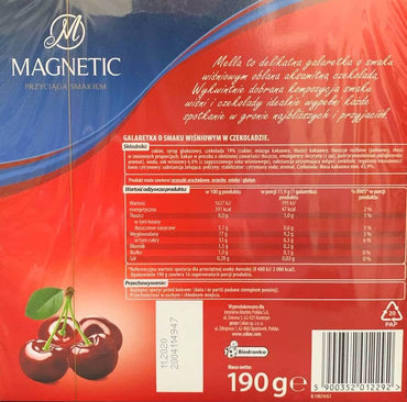 Magnetic Mella Cherry Jelly Candies in Chocolate, 190 g - Image 2