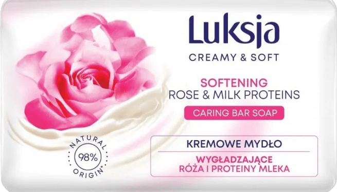 Luksja Rose & Milk Proteins Bar Soap, 90 g