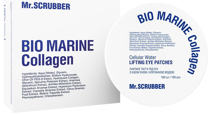 Mr. Scrubber Bio Marine Collagen Lifting Under-Eye Patches with Collagen & Cell Water, 100 pcs