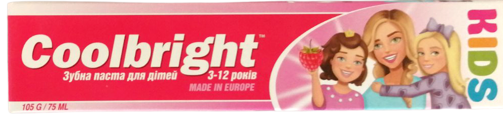 Coolbright Kids Girl Toothpaste, 75 mL
