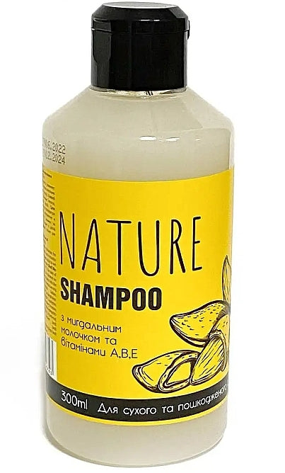 Bioton Cosmetics Nature Almond Milk & Vitamins A, B & E Shampoo, 300 mL