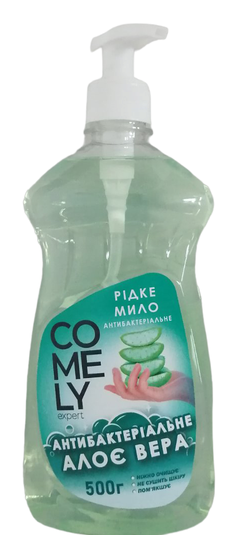 Comely Antibacterial Aloe Vera Liquid Hand Soap with Pump, 500 g