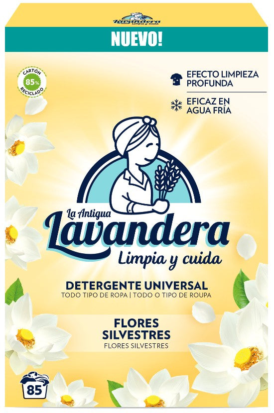 La Antigua Lavandera Universal Wildflowers Laundry Detergent Powder, 85 Loads, 4.675 kg