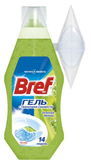 Bref Green Apple Hanging Toilet Gel, 360 mL