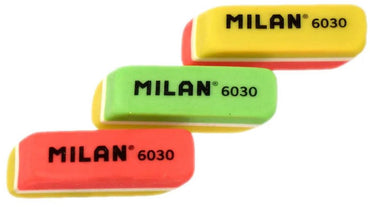 Milan 6030 Two-Color Beveled Eraser - Image 2