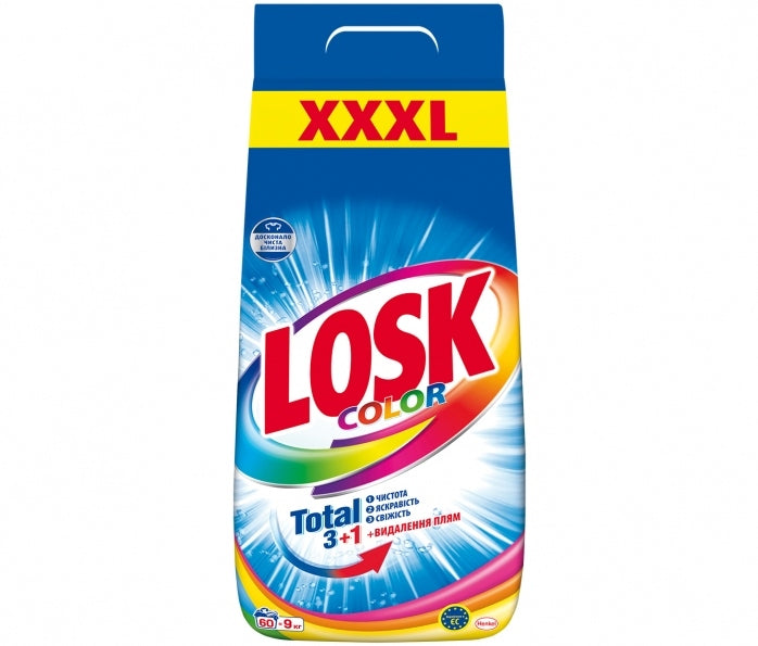 Losk Automatic Color Laundry Detergent Powder, 9 kg