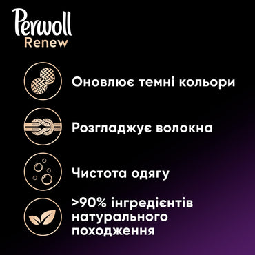 Perwoll Renew Black Liquid Laundry Detergent, 990 mL, 18 wash loads - Image 2