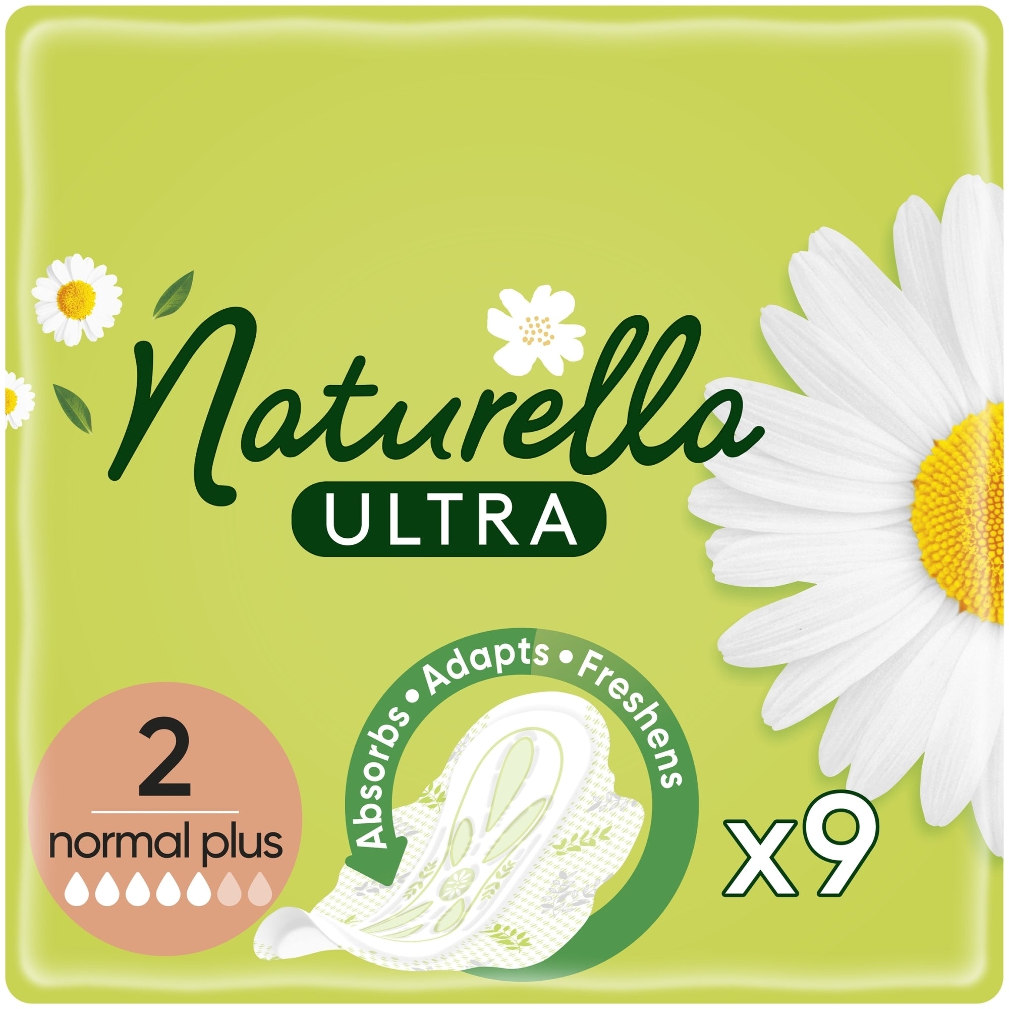 Naturella Ultra Normal Plus Chamomile Sanitary Pads, 9 pcs
