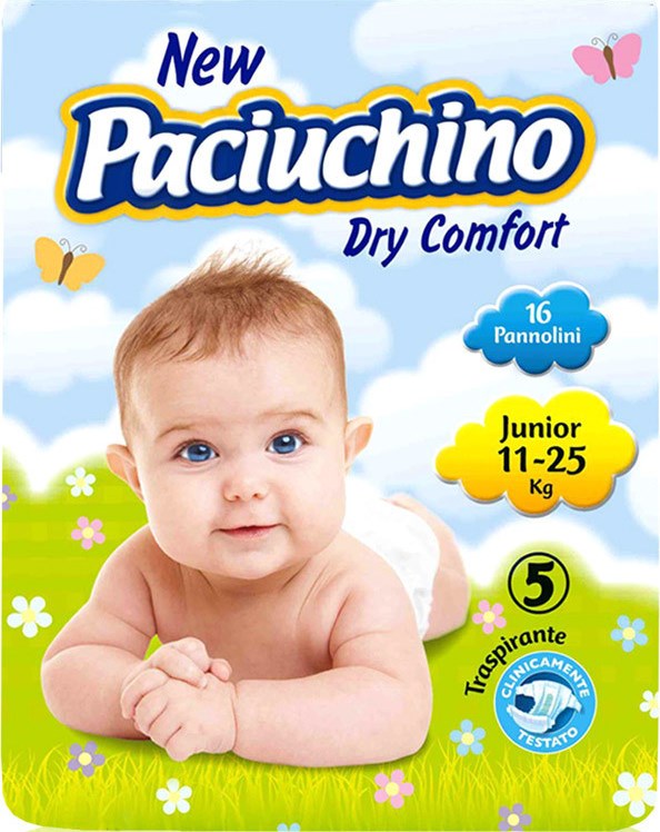 Paciuchino Size 5 Baby Diapers, 11-25 kg, 16 pcs