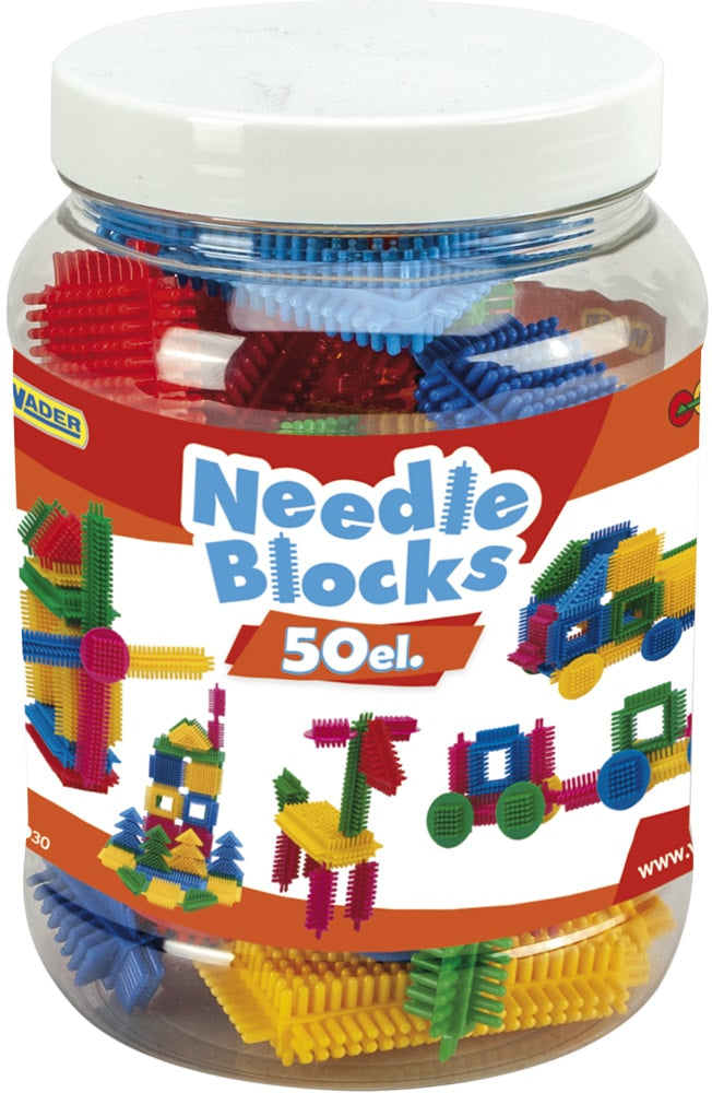 Wader 41930 Needle Blocks Building Set in Jar, 50 pcs