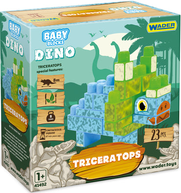 Wader Baby Blocks 41494 Dino Triceratops Building Set, 23 pcs - Image 2