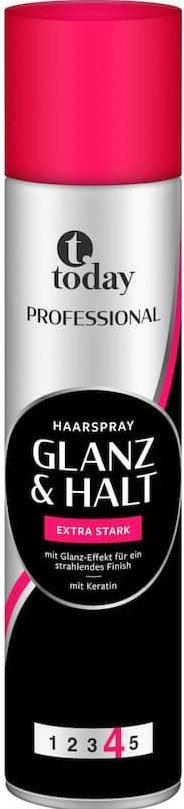 Today Professional Shine & Hold Hold 4 Hair Spray, 250 mL
