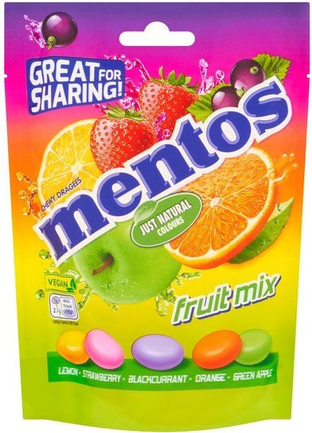 Mentos Fruit Mix Chewy Dragees, 160 g