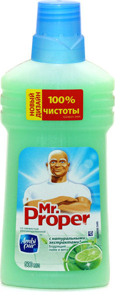 Mr. Proper Invigorating Lime & Mint Floor & Wall Cleaner, 500 mL