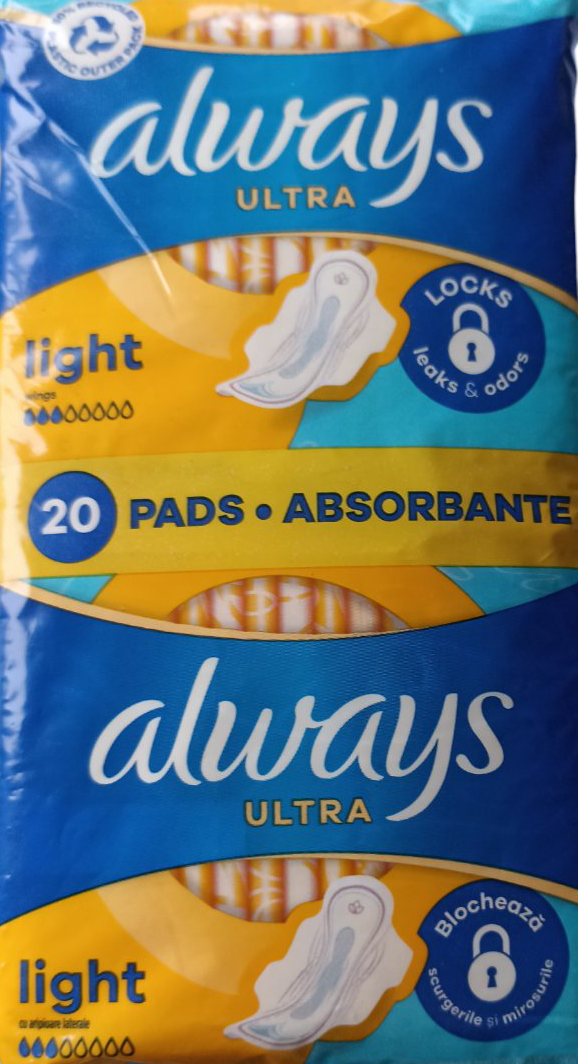 Always Ultra Light Sanitary Pads, 20 pcs - Image 2