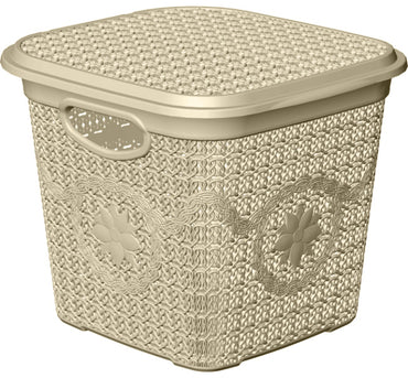 Asude Plastik ASD172 Deep Storage Basket with Lid, 12 L - Image 2