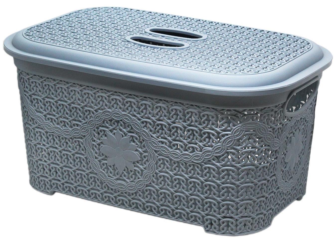 Asude Plastik ASD167 Storage Basket with Lid, 35 L - Image 2