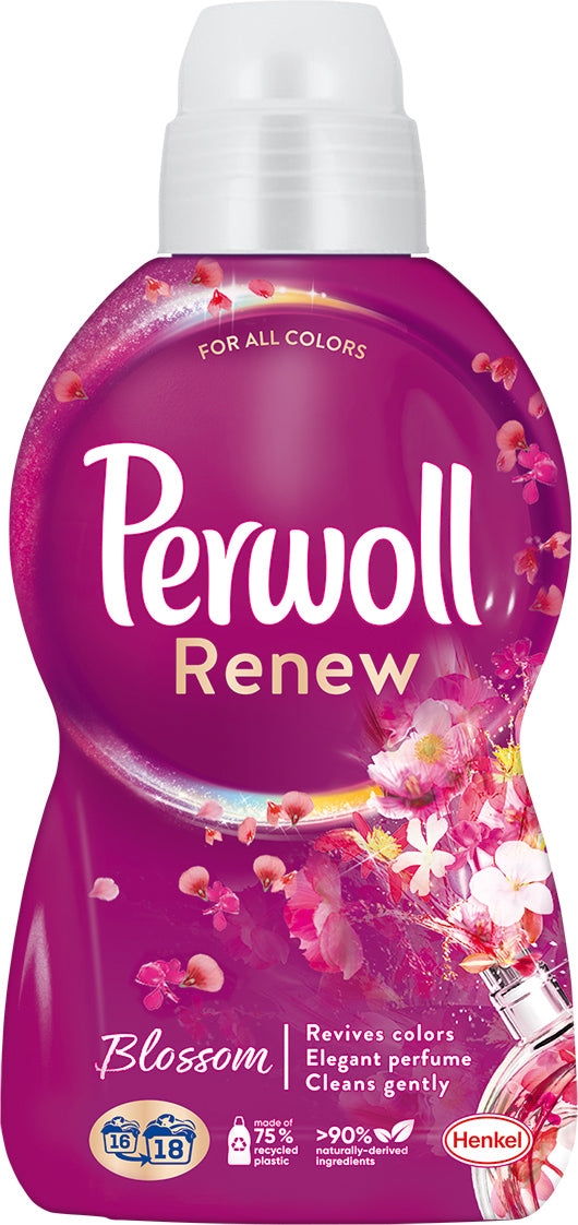 Perwoll Renew Blossom Liquid Laundry Detergent, 990 mL, 18 wash loads