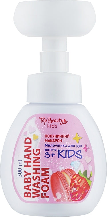 Top Beauty Kids Strawberry Macaron Foaming Liquid Hand Soap, 300 mL