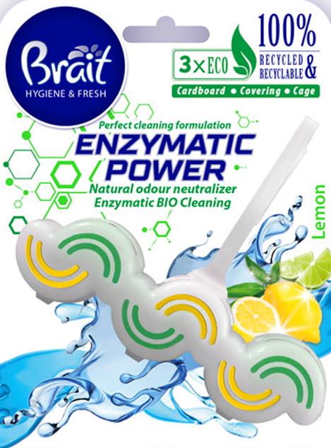 Brait Enzymatic Power Lemon Toilet Block, 45 g