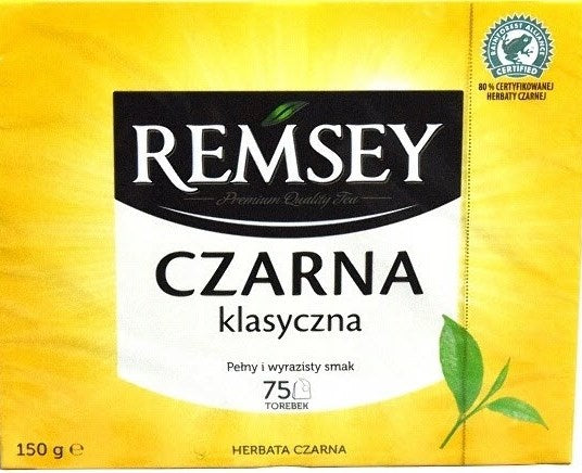 Remsey Czarna klasyczna Tea Bags 75 pcs 150 g