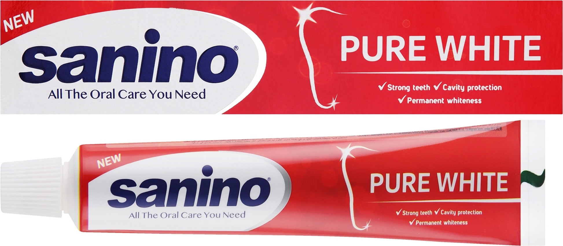 Sanino Pure White Whitening Toothpaste, 75 mL
