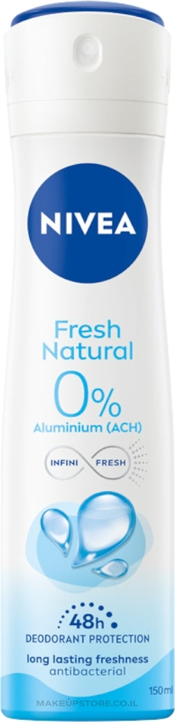 Nivea Fresh Natural 0% Women's Antiperspirant Deodorant, 150 mL