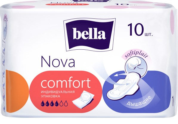Bella Nova Comfort Softiplait Sanitary Pads, 10 pcs