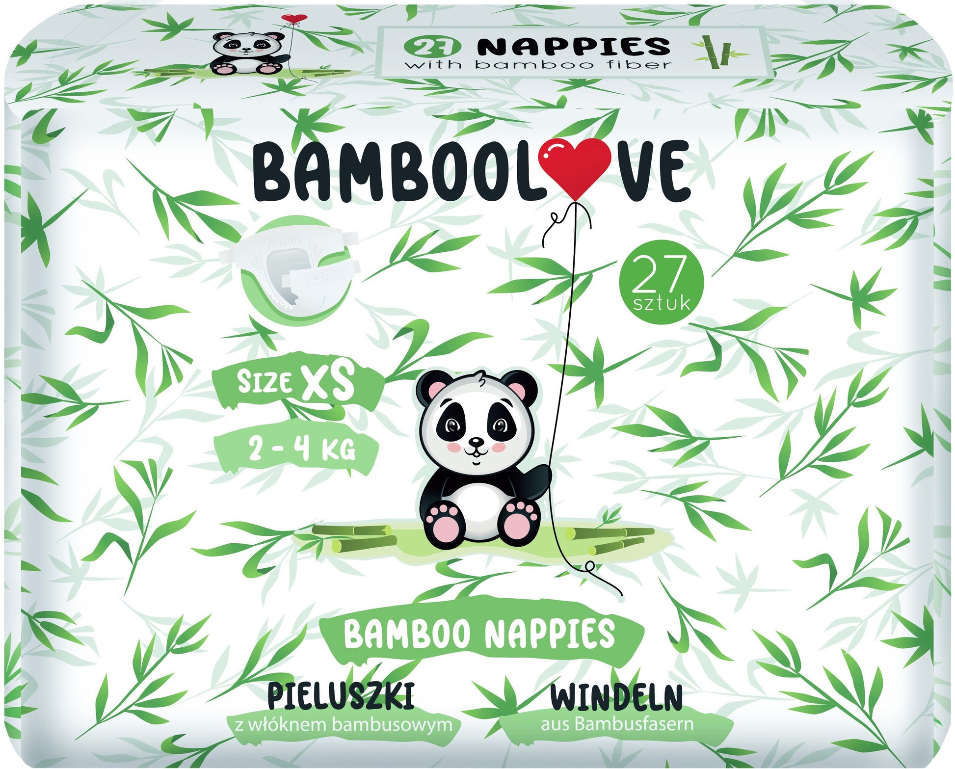 Bamboolove XS Baby Diapers, 2-4 kg, 27 pcs