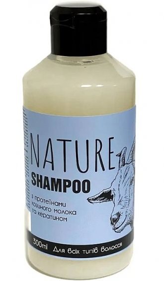 Bioton Cosmetics Nature Goat Milk Proteins & Keratin Shampoo, 300 mL