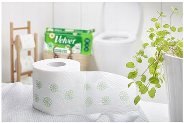 Velvet Camomile & Aloe 3-Ply Toilet Paper, 8 Rolls, 150 Sheets per Roll - Image 2