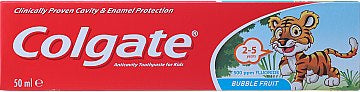 Colgate Bubble Fruit Ages 2-5 Kids Toothpaste, 50 mL