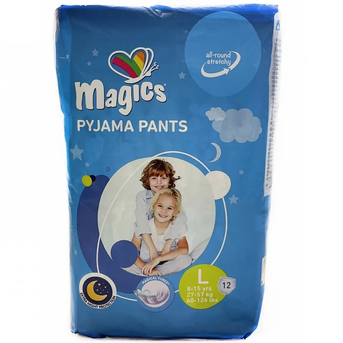 Magics Size L Baby Pull-Up Diaper Pants for Ages 8-15, 27-57 kg, 12 pcs - Image 2