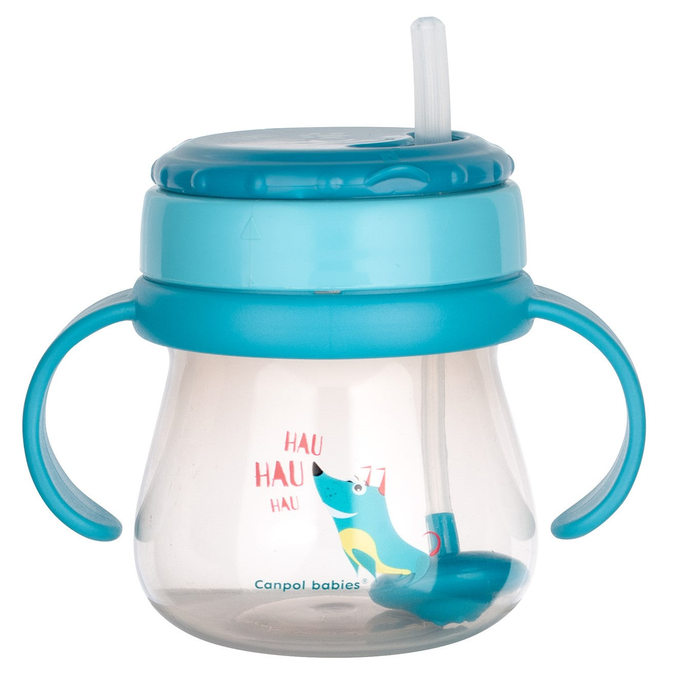 Canpol Babies 56/517 Baby Cup with Folding Weighted Silicone Straw, 9+ Months, 250 mL