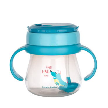 Canpol Babies 56/517 Baby Cup with Folding Weighted Silicone Straw, 9+ Months, 250 mL - Image 2