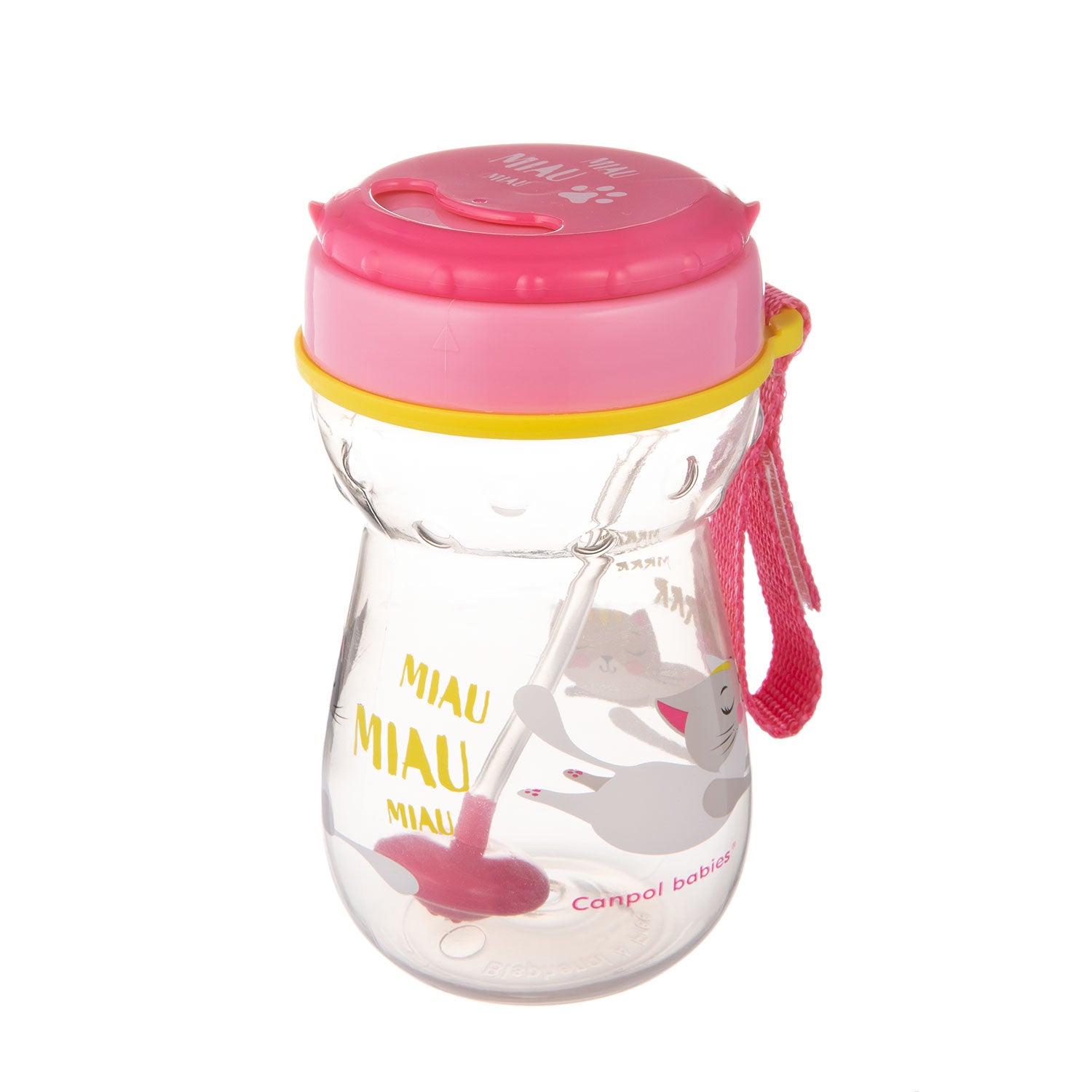 Canpol Babies 56/521 Baby Cup with Folding Weighted Silicone Straw, 350 mL - Image 2