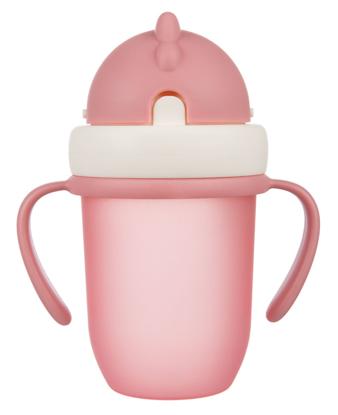 Canpol Babies 56/522 Pink Baby Cup with Silicone Straw, 9+ Months, 210 mL