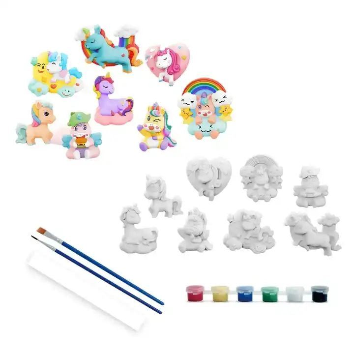 4 Fun Game Club Unicorns 28130 Plaster Magnet Craft Set - Image 2
