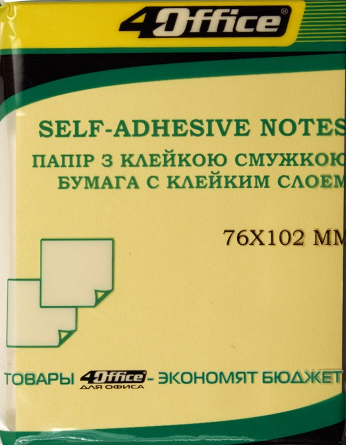 4Office 4-425 Sticky Notes, 76 x 102 mm, 100 Sheets - Image 2