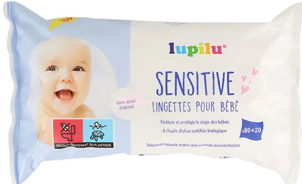 Lupilu Sensitive Baby Wet Wipes, 80 + 20 pcs - Image 2