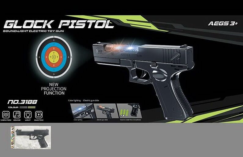 Toys 3188 Toy Gun with Lights, Vibration, Sound & Projection