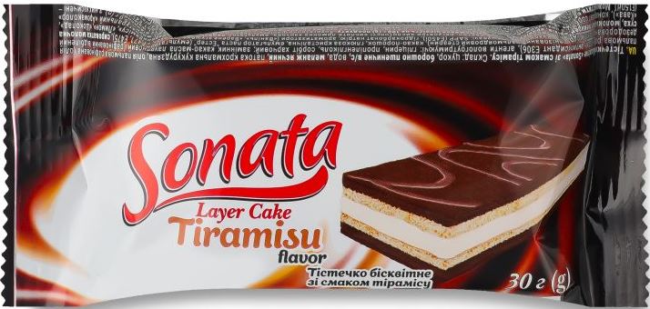 Sonata Tiramisu-Flavored Sponge Cake, 30 g