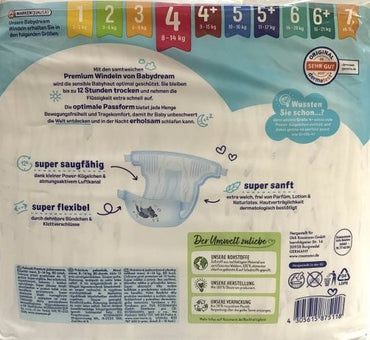 Babydream Premium 4 Baby Diapers, 80 pcs, 8-14 kg - Image 2