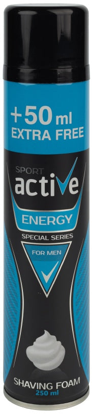 Sport Active Energy Shaving Foam, 250 mL