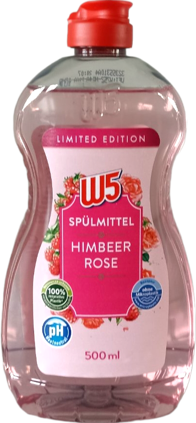 W5 Raspberry & Rose Dishwashing Liquid, 500 mL
