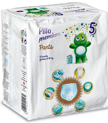Pillo Premium Size 5 Baby Pull-Up Diaper Pants, 12-18 kg, 20 pcs - Image 2